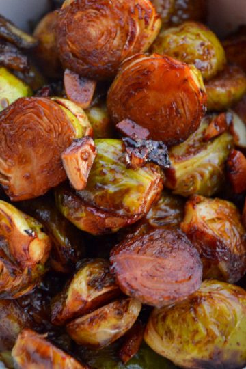 Spicy Miso Maple Roasted Brussels Sprouts » Travel Cook Repeat