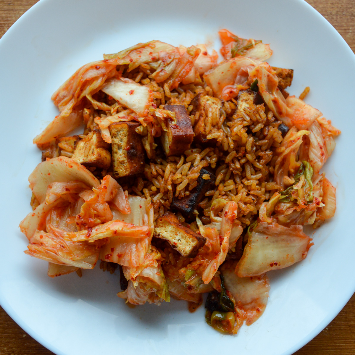 Gochujang Fried Rice With Kimchi And Tofu Travel Cook Repeat